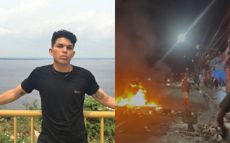 Manifestação fecha Avenida Brasil após morte de jovem na Compensa