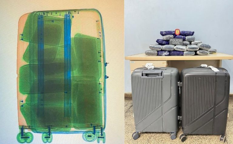 Grupo é preso tentando despachar malas com 40kg de drogas no aeroporto de Tefé