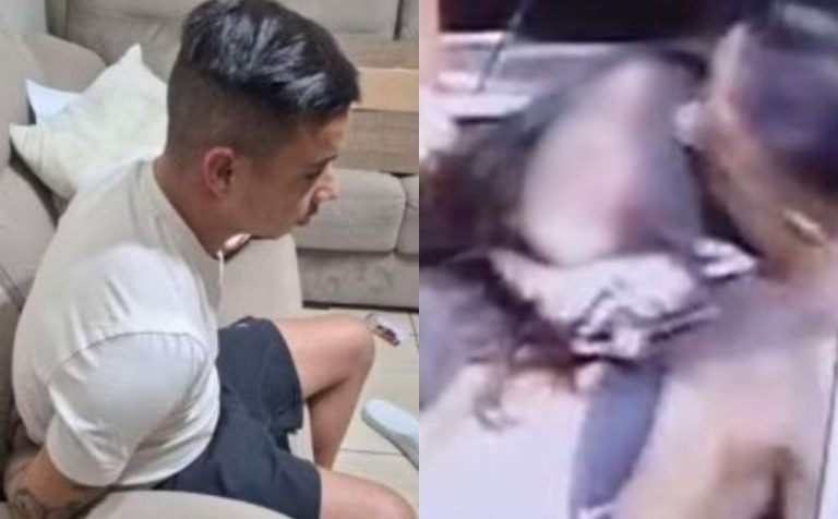 IMAGENS FORTES: Homem é preso por espancar mulher dentro de elevador em SP