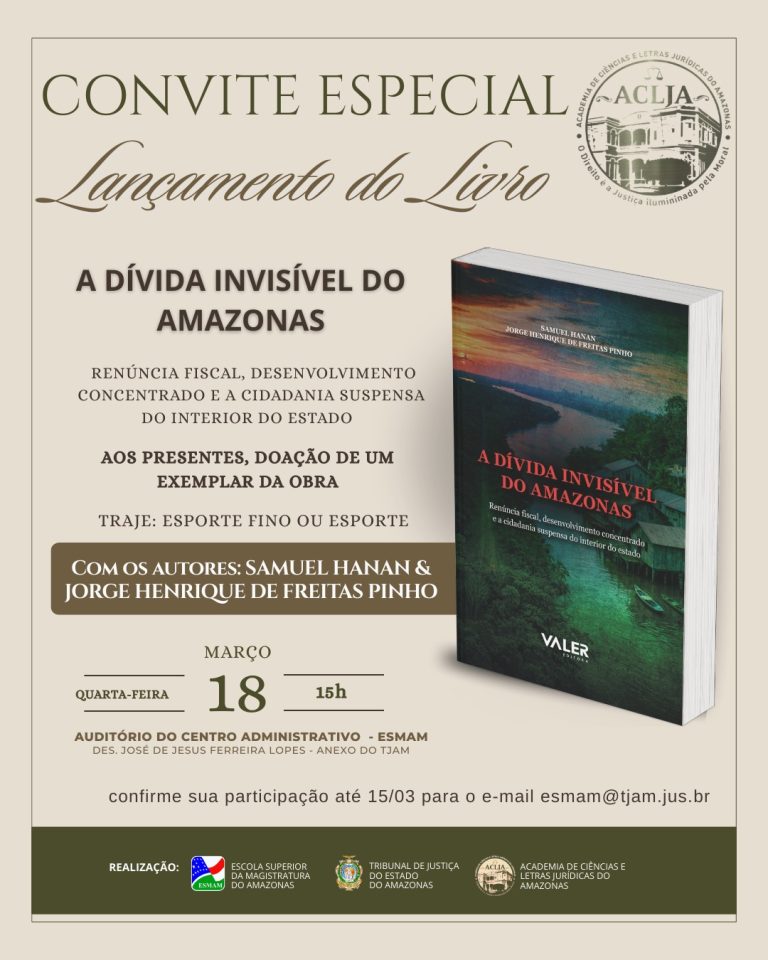 Em novo livro, Samuel Hanan e Jorge Pinho investigam a ‘dívida invisível’ do modelo Zona Franca