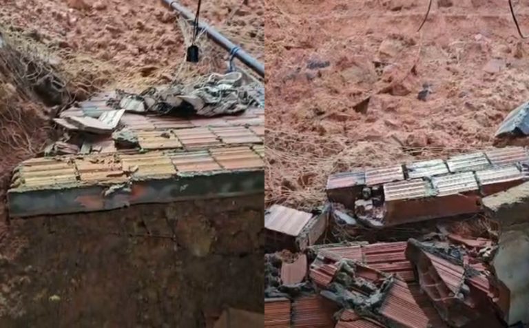 Deslizamento destrói casa no bairro Novo Israel e morador perde tudo após chuva em Manaus