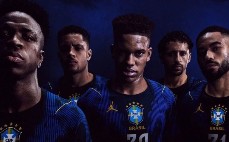 CBF e Jordan apresentam a camisa azul da Seleção Brasileira para a Copa