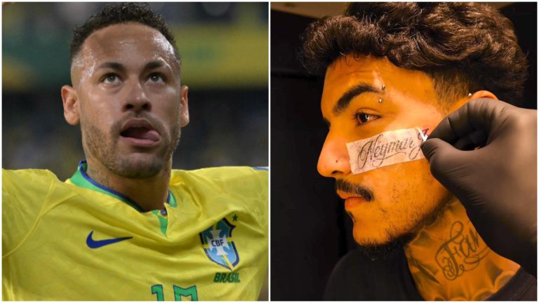 Fã eterniza Neymar no rosto com convocação para Copa