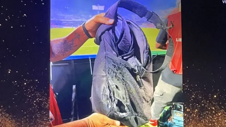 Cinegrafista é atingido e mochila pega fogo em Ind. Medellín x Flamengo