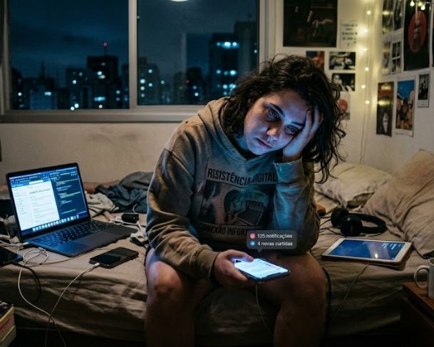 Burnout digital: redes sociais geram desgaste emocional entre jovens, aponta pesquisa