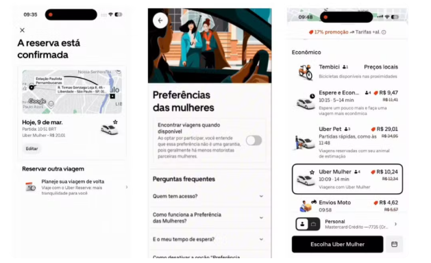 Uber Mulher passa a funcionar em todo o Brasil; veja como usar