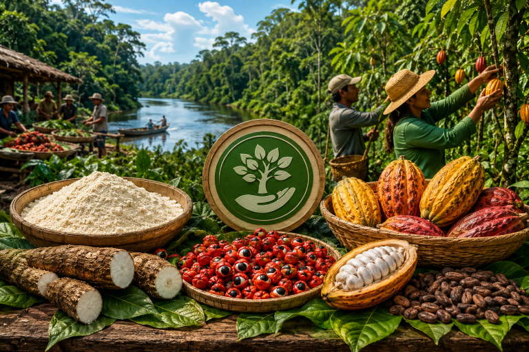 Farinha, guaraná e cacau da Amazônia podem receber certificação inédita no Brasil