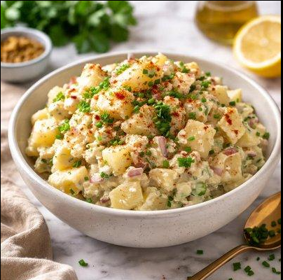 No Brasil, a batatonese virou a versão mais popular da salada que recebe o molho criado na Europa