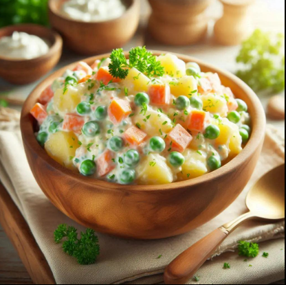 A versão clássica da salada de maionese